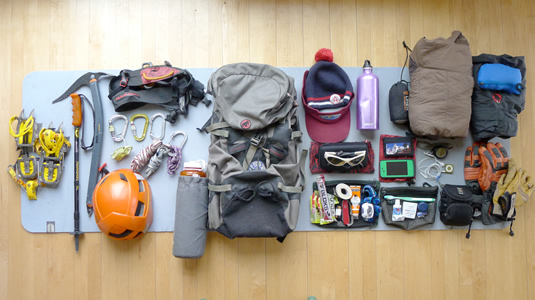 mountain climbing gear list